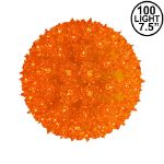 Amber/Orange 100 Light Starlight Sphere 7.5"