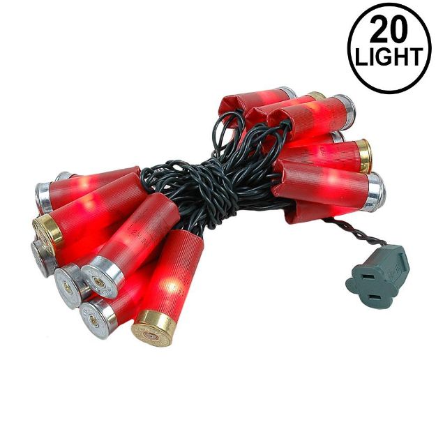 Redneck Shotgun Shell Lights Green Wire 