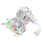 Commercial Grade Wide Angle 100 LED Multi 34' Long White Wire
