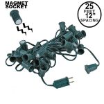C9 Magnetic 25' Stringers 12" Spacing Green Wire