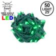 Coaxial 50 LED Green 6" Spacing Green Wire