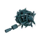 Coaxial 50 LED Pure White 6" Spacing Green Wire