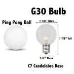 Yellow Satin G30 5 Watt Replacement Bulbs 25 Pack