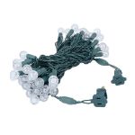G20 50 LED Bubble Pure White 6" Spacing Green Wire