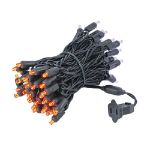 Commercial Grade Wide Angle 70 LED Orange/Purple 23.5' Long on Black Wire