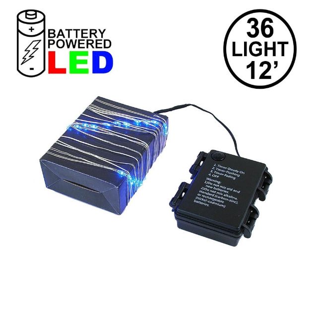 Battery Operated LED Micro Fairy Light Set Blue***On Sale***