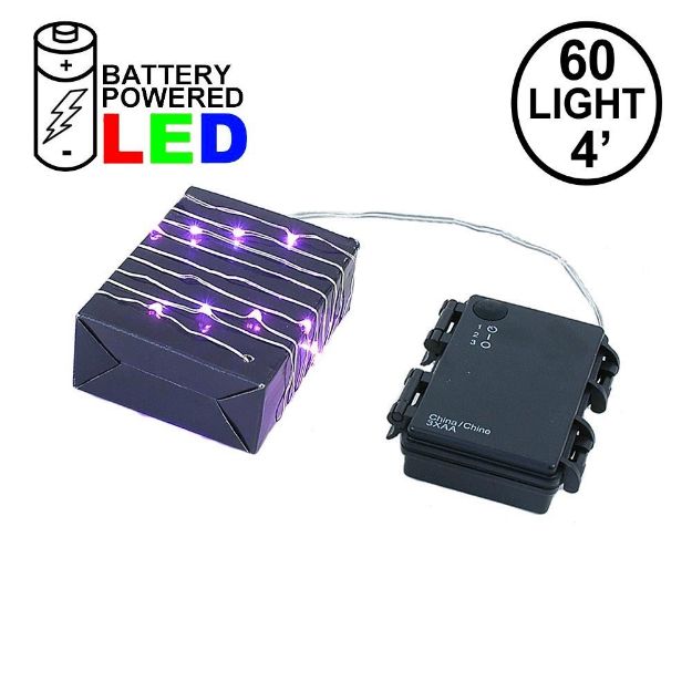 Battery Operated LED Micro Fairy Light Set 60 Light Pink***On Sale***