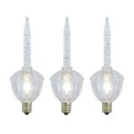Clear Bubble Light With Silver Glitter Replacements 3 Pack 