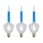 Blue Bubble Light Clear Base Set with Silver Glitter