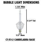 Red Bubble Light Clear Base Set with Silver Glitter