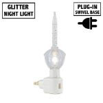 Clear with Silver Glitter Bubble Christmas Night Light