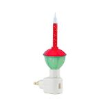Red with Silver Glitter Bubble Christmas Night Light