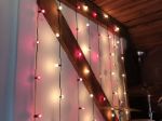 100 G30 Globe String Light Set with Frosted White Bulbs on Brown Wire