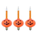 Orange Pumpkin Halloween Bubble Light Set