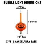 Orange Pumpkin Halloween Bubble Light Set