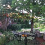 25 G30 Globe Light String Set with Orange Satin Bulbs on Green Wire
