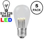 Warm White S14 LED Medium Base e26 Bulbs w/ 9 LEDs - 5pk