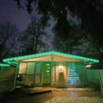 100 G30 Globe String Light Set with Green Satin Bulbs on White Wire