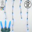 Blue LED Icicle Lights on Green Wire 150 Bulbs