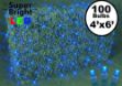 Blue LED Net Lights 4x6 Green Wire