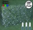 100 LED M8 Net Light Set - Pure White - Green Wire - 4' x 6'