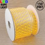 Yellow LED Rope Light Spool 150' 1/2" 2 Wire 120V