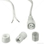 12V AC 6' LED Rope Light Connector Kit for 1/2" 2 Wire Rope Lights