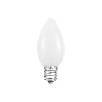C7 - White - Ceramic (plastic) LED Replacement Bulbs - 25 Pack