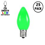 C9 - Green - Ceramic (plastic) LED Replacement Bulbs - 25 Pack