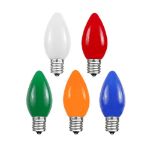 C9 - Multi Colored - Ceramic (plastic) LED Replacement Bulbs - 25 Pack