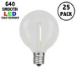 Warm White - G40 - Plastic Filament LED Replacement Bulbs - 25 Pack
