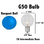 Black Light LED Filament G50 Globe Bulbs - 25pk