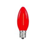 Red C9 LED Plastic Filament Replacement Bulbs 25 Pack 