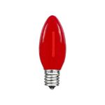 Red C9 LED Plastic Filament Replacement Bulbs 25 Pack 