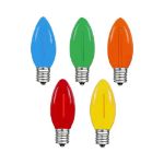 Multi C9 LED Plastic Filament Replacement Bulbs 25 Pack 