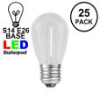 Pure White S14 LED Plastic Filament Medium Base e26 Bulbs  - 25pk