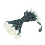 C7 Coaxial 50 LED Warm White 8" Spacing Green Wire