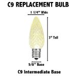 Warm White C9 LED Replacement Bulbs 25 Pack 
