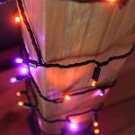 Commercial Grade Wide Angle 70 LED Orange/Purple 23.5' Long on Black Wire
