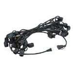 24 Warm White Plastic LED S14 Commercial Grade Light String Set on 48' of Black Wire Shatterproof
