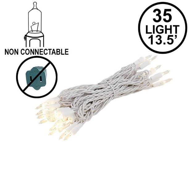 Non Connectable White Wire Mini Lights 35 Light 13.5'