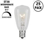 Clear ST38 - 7 Watt Replacement Bulbs 25 Pack