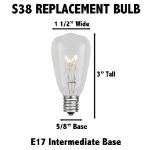 Clear ST38 - 7 Watt Replacement Bulbs 25 Pack