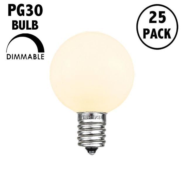 Frosted Warm White - PG30 Glass LED Replacement Bulbs - 25 Pack***ON SALE***