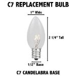 C7 Pro - Frosted Green - Glass LED Replacement Bulbs - 25 Pack***ON SALE***