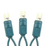 Twinkling Coaxial 50 LED Warm White 4" Spacing Green Wire