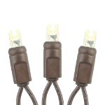 Coaxial 100 LED Warm White 6" Spacing Brown Wire