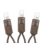 Commercial Grade Wide Angle 100 LED Pure White 34' Long on Brown Wire