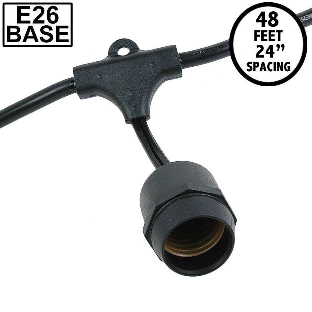 48' Suspended Black Commercial Grade Stringer (E26 Base)