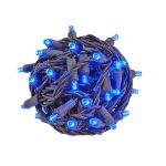 Commercial Grade Wide Angle 50 LED Blue 25' Long on Brown Wire